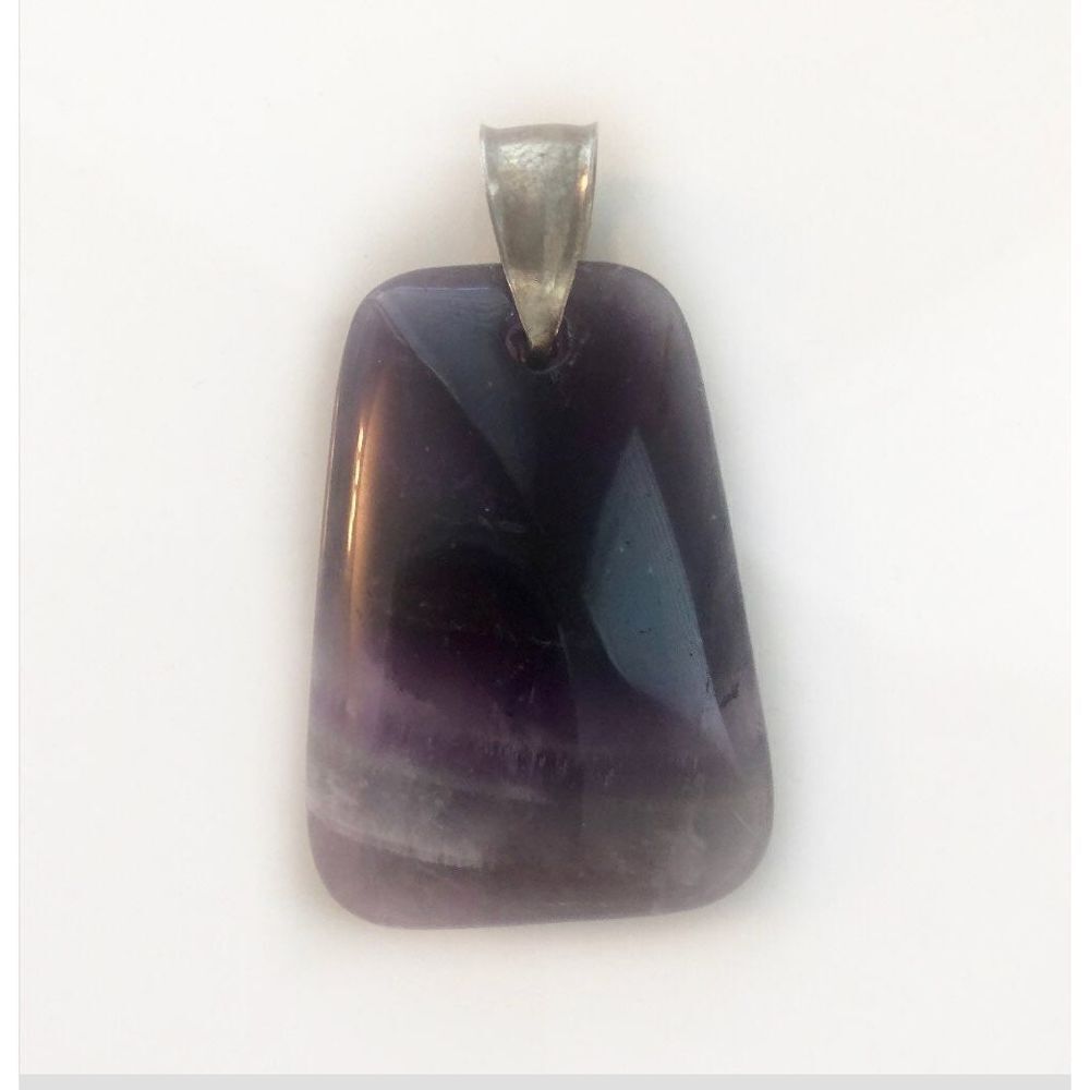 Silver And Purple Amethyst Pendant